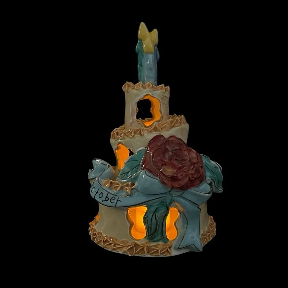 October Happy Birthday Cake Party Tea Light 2011 Heather Goldminc
